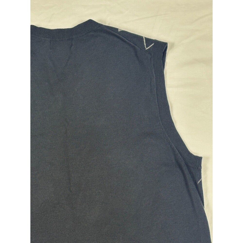 Banana Republic Men's M Argyle Sweater Vest Navy Green Blue Preppy Fall 2009 - Picture 12 of 16